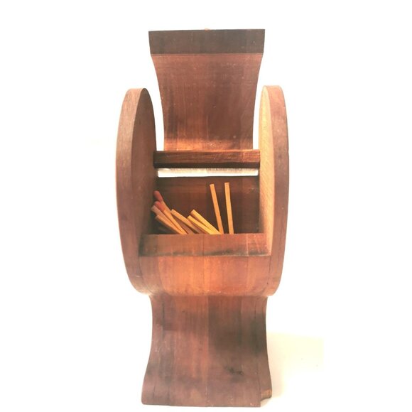 Custom Hand Made  Storage Compartment Made of Wood Vintage Stamped Small - Picture 6 of 12